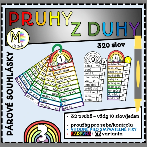 PRUHY Z DUHY- PÁROVÉ SOUHLÁSKY 1