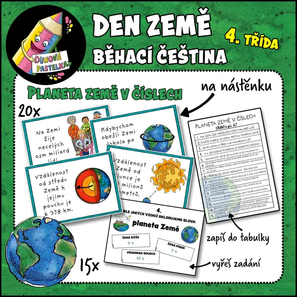 Planeta Země v číslech - Běhací čeština 4. třída 1