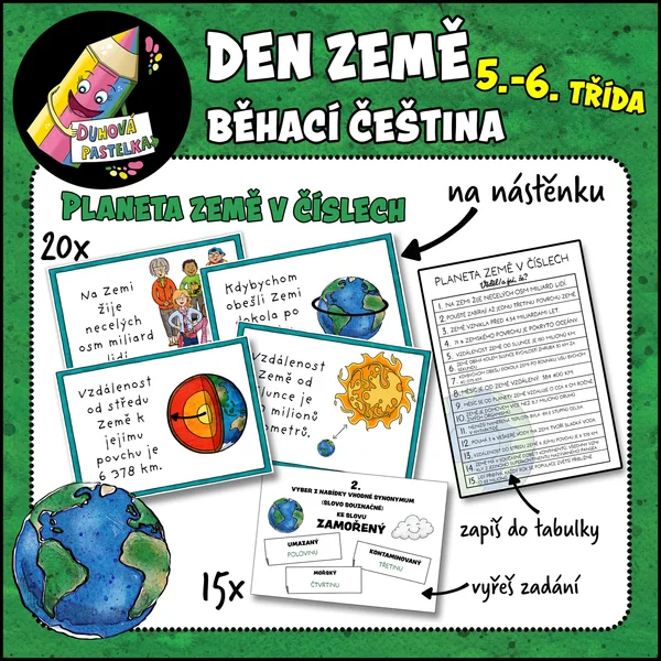 Planeta Země v číslech - Běhací čeština 5.-6. třída 1