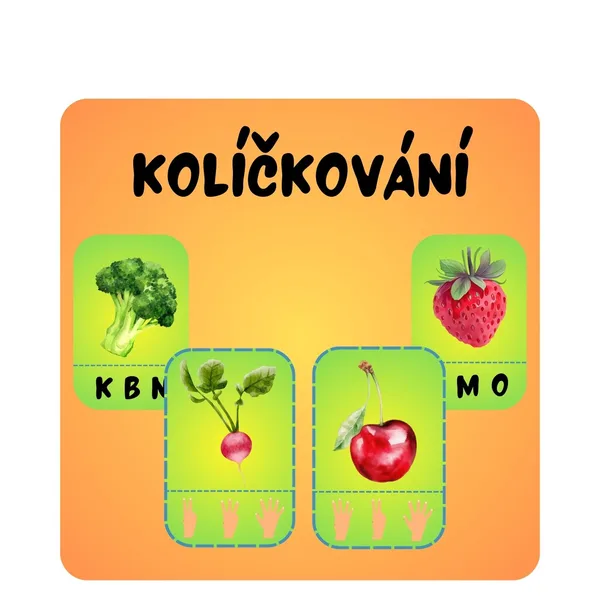 Kolíčkování - Ovoce a zelenina 1