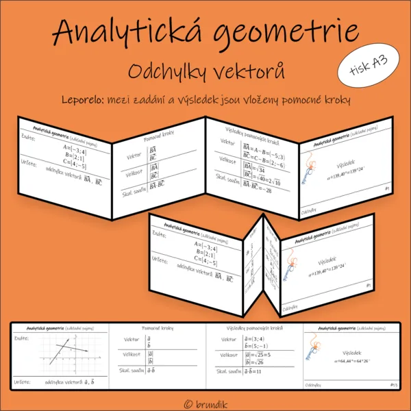 Analytická geometrie - odchylky vektorů (leporelo) 1