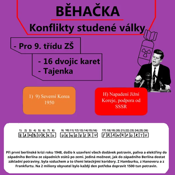 Běhačka - Konflikty studené války 1