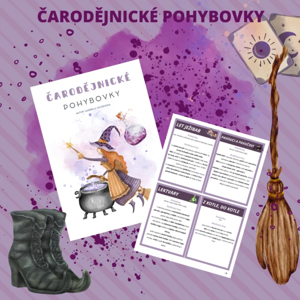 ČARODĚJNICKÉ - pohybové hry (kartičky) 1