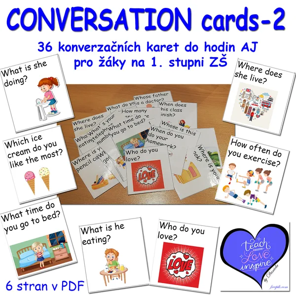CONVERSATION CARDS - 2 (36 konverzačních karet do hodin AJ pro žáky na 1. stupni ZŠ) 1