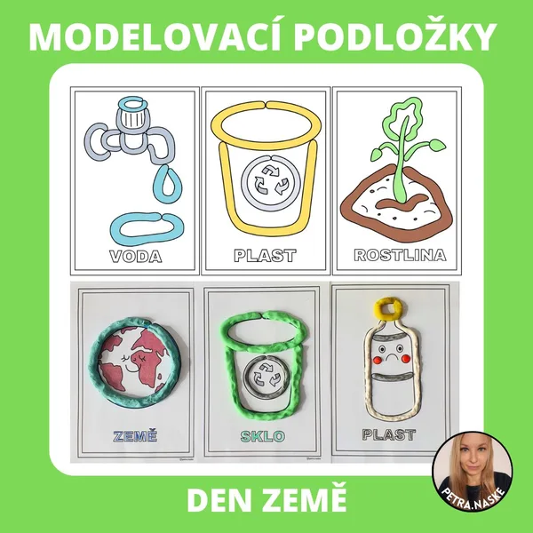 Den Země - modelovací podložky (omalovánky) 1
