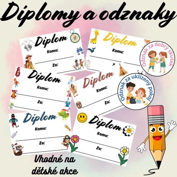 Diplomy a odznaky pro děti 1