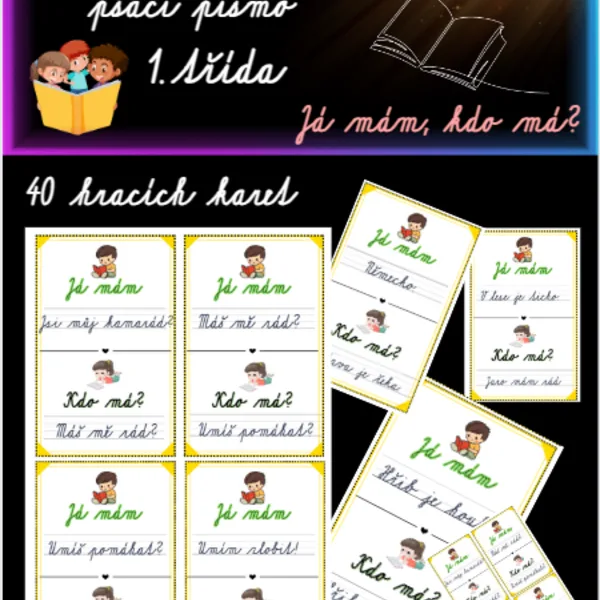 PRVNÍ VĚTY - 1 TŘÍDA - DIDAKTICKÁ HRA "JÁ MÁM" 1