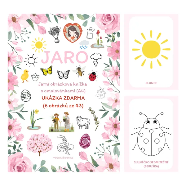 ZDARMA - Ukázka z Jarní obrázkové knížky s omalovánkami 1