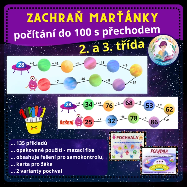 ZACHRAŇ MARŤÁNKY - počítání do 100 s přechodem 1