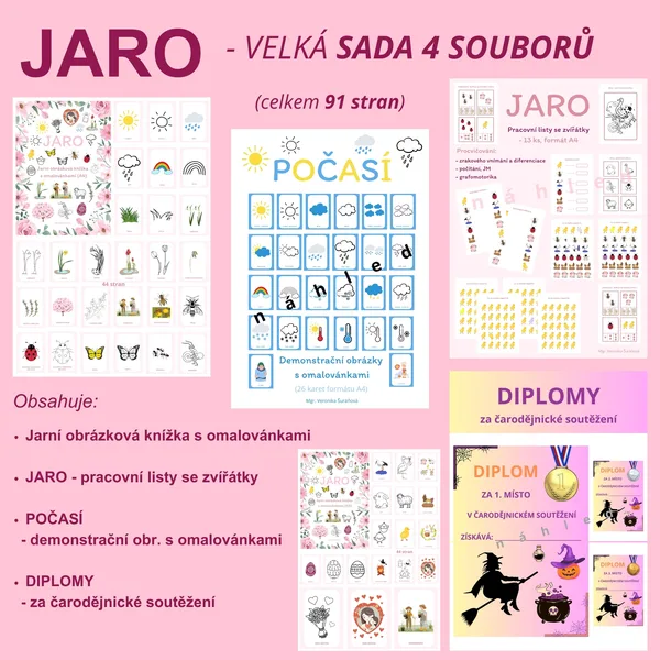 JARO - velká sada 4 souborů (91 stran) 1