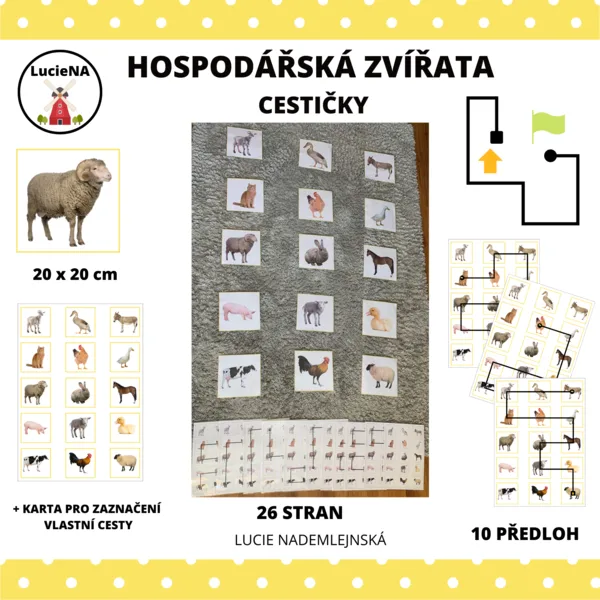 HOSPODÁŘSKÁ ZVÍŘATA - CESTIČKY 1