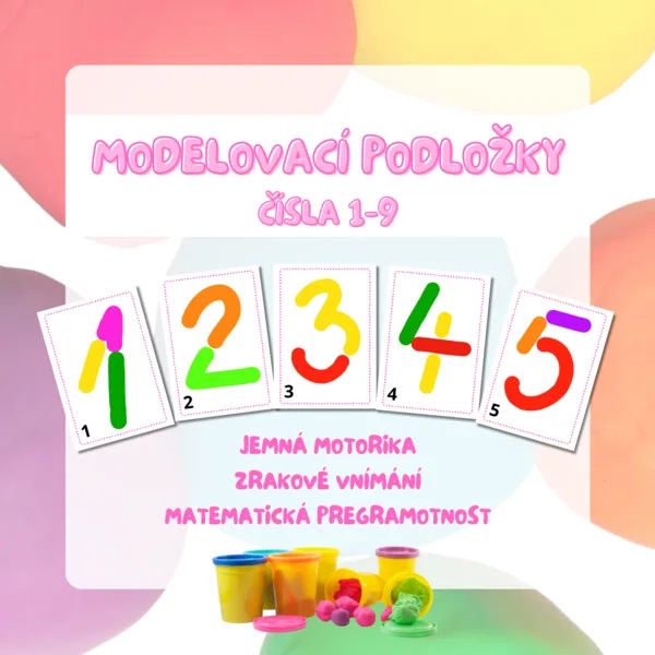 ČÍSLA - modelovací podložky 1