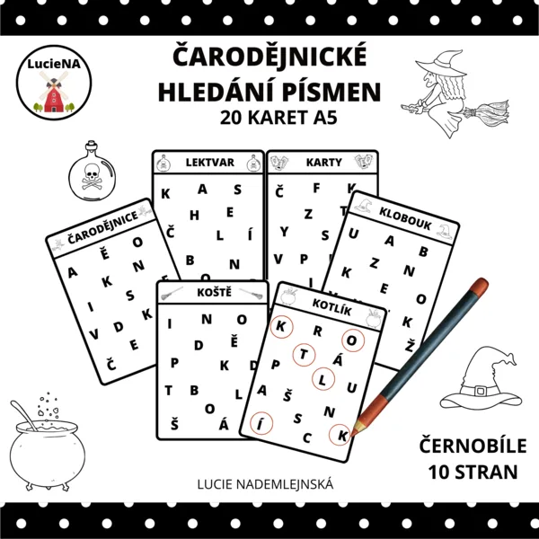 ČARODĚJNICKÉ HLEDÁNÍ PÍSMEN 1