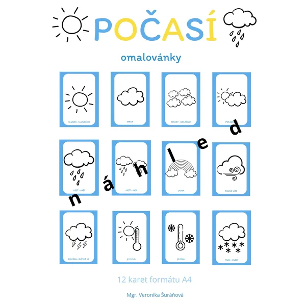 POČASÍ - omalovánky 1
