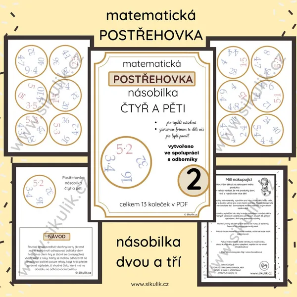 MATEMATICKÁ Postřehovka 2 - NÁSOBILKA 4,5 1