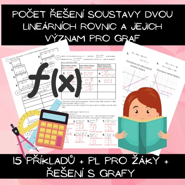 Soustava dvou lineárních rovnic (různý počet řešení) + grafy 1