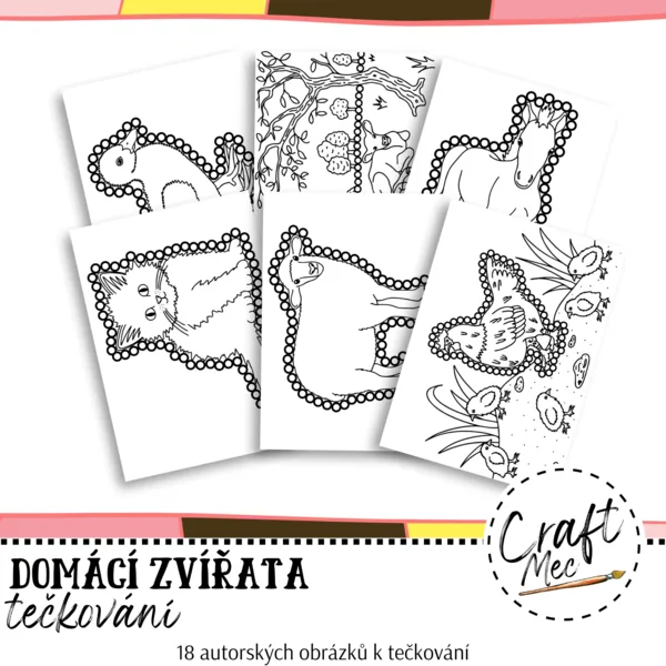 DOMÁCÍ ZVÍŘATA - TEČKOVÁNÍ 1