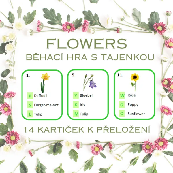 Flowers - běhací hra s tajenkou 1