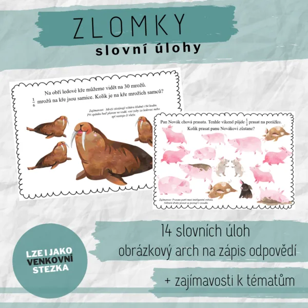 ZLOMKY - slovní úlohy  1