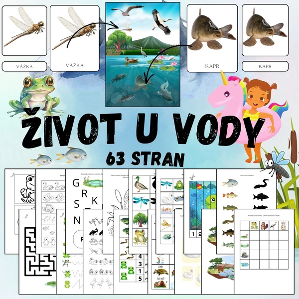 MEGASOUBOR - Život u vody, u jezera, u rybníka - soubor aktivit  1