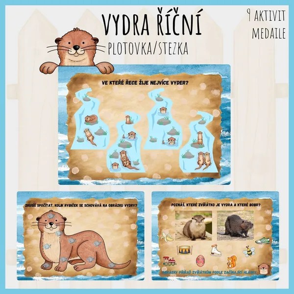 Vydra říční, plotovka/stezka 1