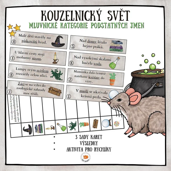 Mluvnické kategorie podstatných jmen - Kouzelnický svět 1