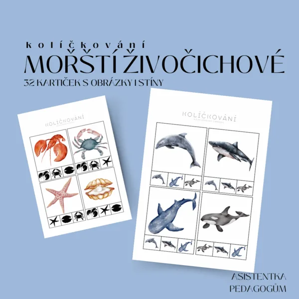 Mořští živočichové - kolíčkování 1