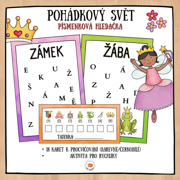 Písmenková hledačka - Pohádkový svět 1