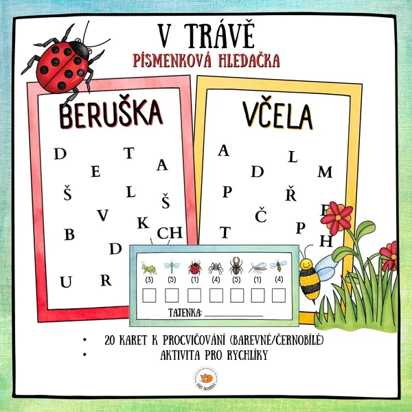 Písmenková hledačka - V trávě 1