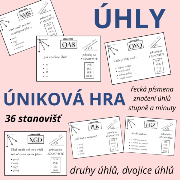 Úniková hra - úhly 1