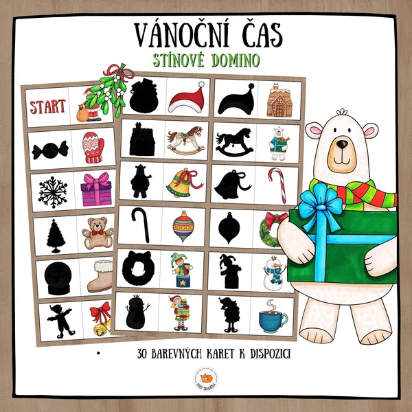 Stínové domino - Vánoční čas 1