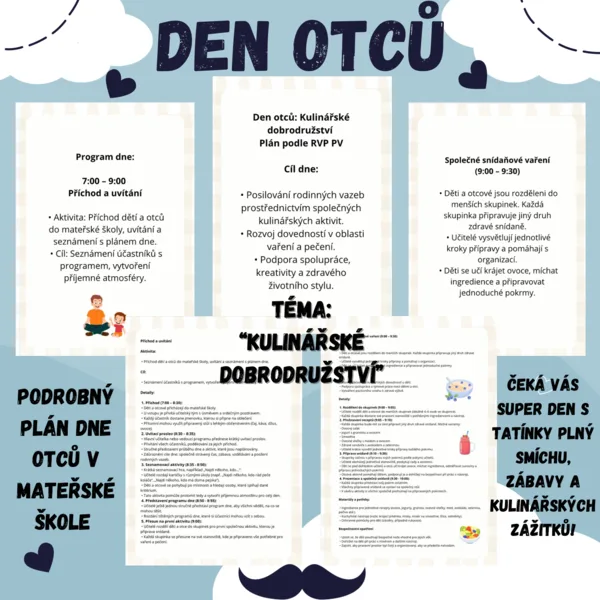 Den otců - podrobný plán podle RVP PV s názvem “Kulinářské dobrodružství” 1