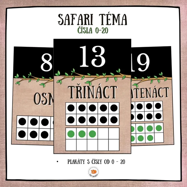 Safari - čísla 0-20 1