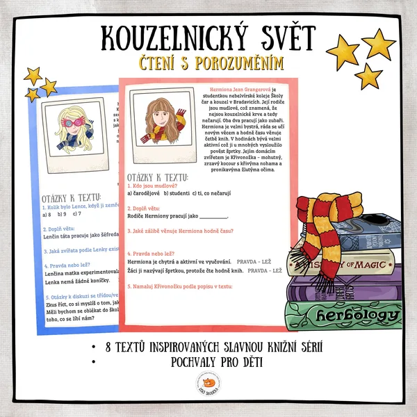 Čtení s porozuměním - Kouzelnický svět 1