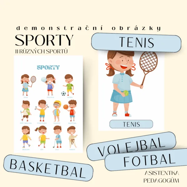 Letní sporty - demonstrační obrázky 1