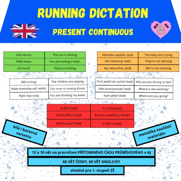 Running dictation - present continuous 1