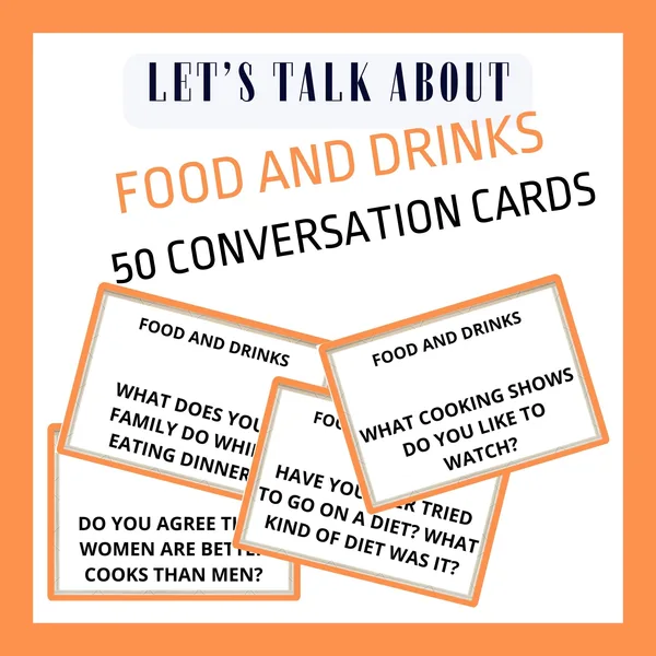 FOOD AND DRINKS CONVERSATION CARDS 1