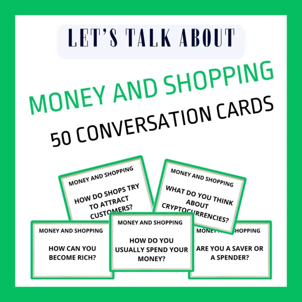 MONEY AND SHOPPING CONVERSATION CARDS 1