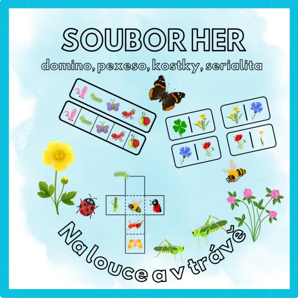 Soubor her - na louce a v trávě 1
