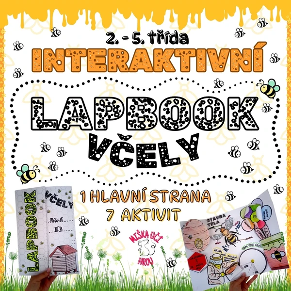 INTERAKTIVNÍ LAPBOOK - VČELY - 2. -5. ročník - 7 interaktivních aktivit 1