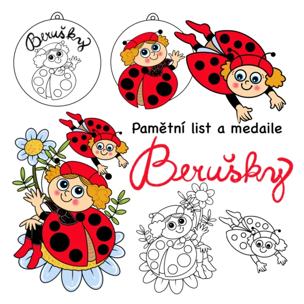 Berušky - pamětní list a medaile 1