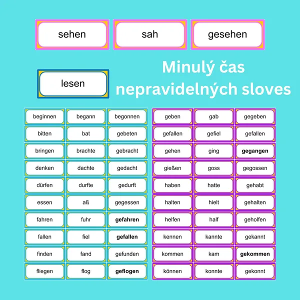 Slovesa minulý čas: Präteritum + Perfekt 1
