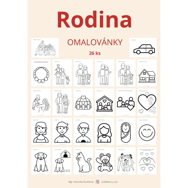RODINA - OMALOVÁNKY (26 ks) 1