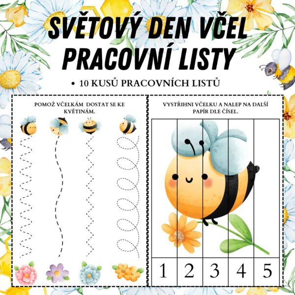 Světový den včel - pracovní listy 1