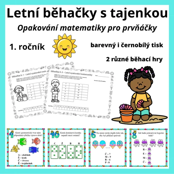Letní běhačky - opakování matematiky pro prvňáčky 1