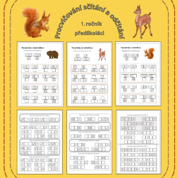 PŘEDMATEMATIKA (PYRAMIDY A POSLOUPNOSTI SE ZVÍŘÁTKY) 1
