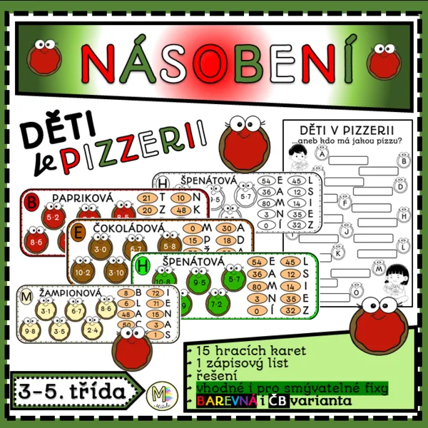 NÁSOBENÍ- DĚTI V PIZZERII 1