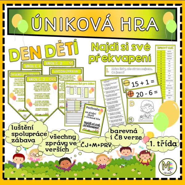 ÚNIKOVÁ HRA- DEN DĚTÍ- NAJDI SI SVÉ PŘEKVAPENÍ- 1. TŘÍDA 1
