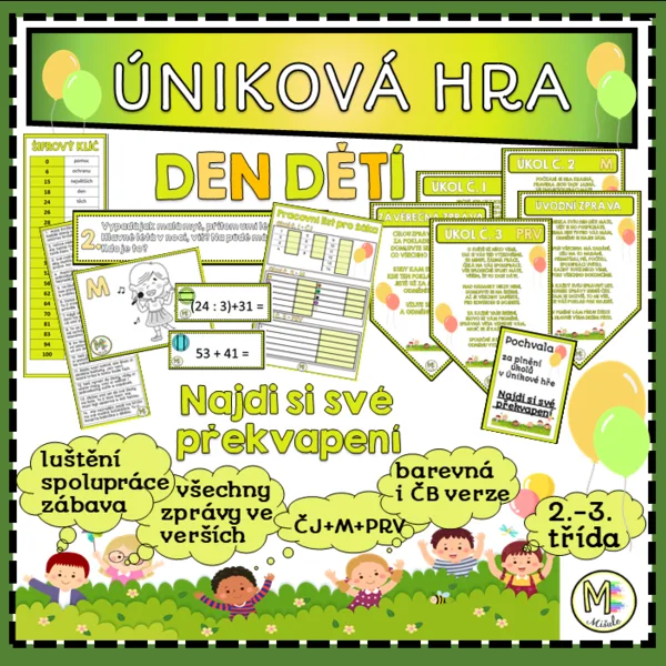 ÚNIKOVÁ HRA-DEN DĚTÍ- 2.-3. TŘÍDA- NAJDI SI SVÉ PŘEKVAPENÍ 1