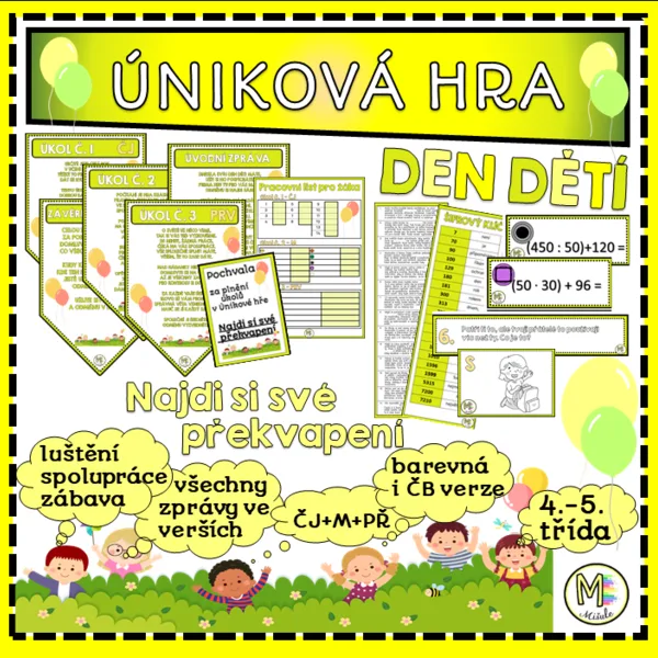 ÚNIKOVÁ HRA-DEN DĚTÍ- 4.-5. TŘÍDA- NAJDI SI SVÉ PŘEKVAPENÍ 1